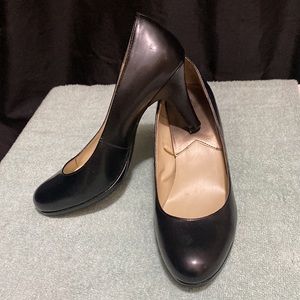 George women black high heels shoes size 10